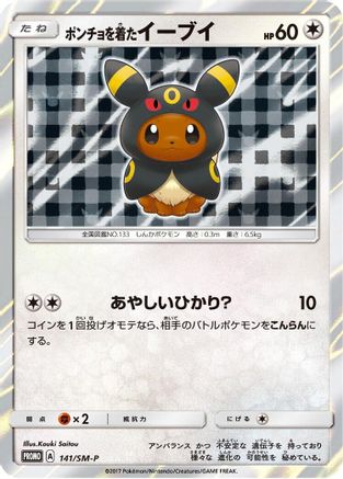Poncho-wearing Eevee - 141/SM-P (141/SM-P) - SMP Sun Moon Promos Holofoil