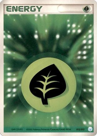 Basic Grass Energy - 012/015 (012/015) - Gift Box Mew Lucario Crawdaunt Quarter Deck