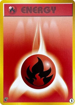 Basic Fire Energy - 5 (5) - Intro Pack Neo Chikorita