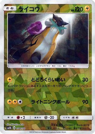 Raikou (Mirror Holofoil) (034/150) - SM8b GX Ultra Shiny Holofoil