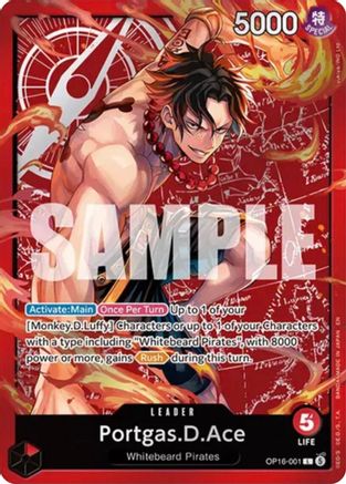 Portgas.D.Ace (Ace Deck) (OP16-001) - Set Sail Deck Set Foil