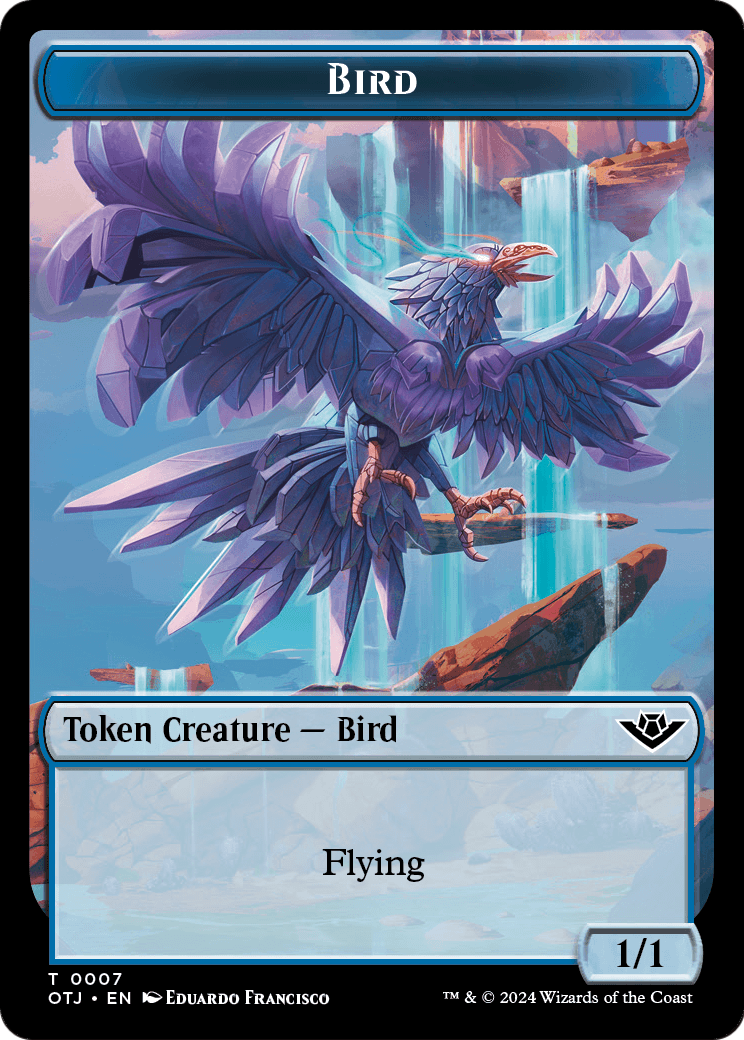 Bird (TOTJ-007) [Outlaws of Thunder Junction Tokens] Foil