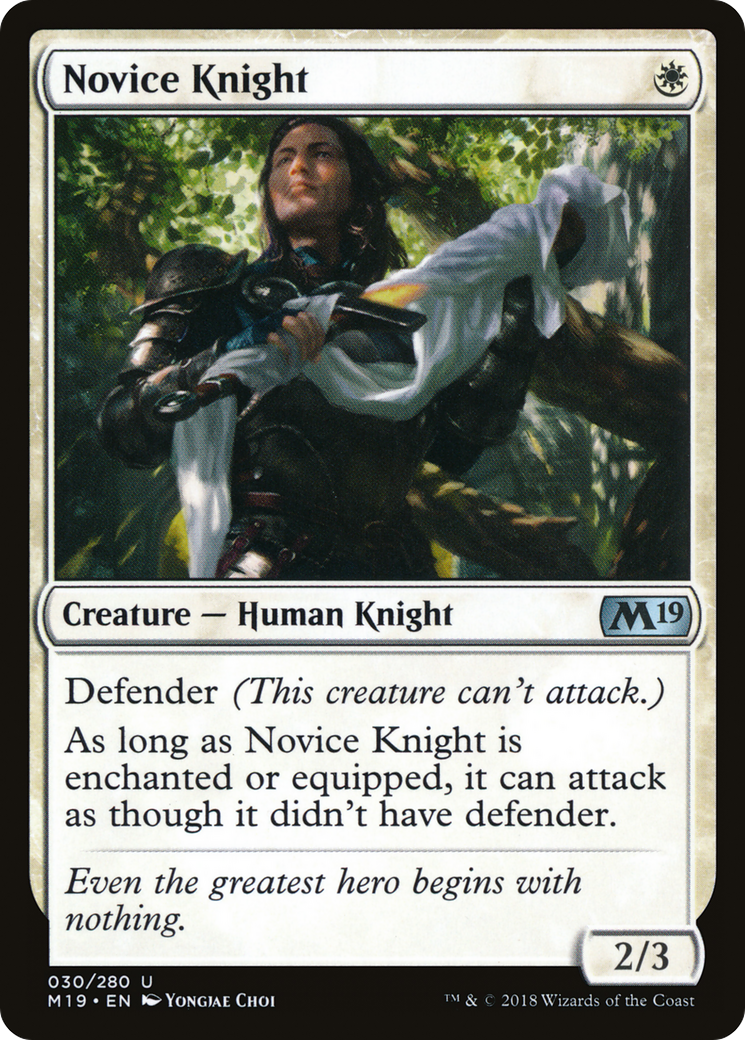 Novice Knight (M19-030) [Core Set 2019] Foil