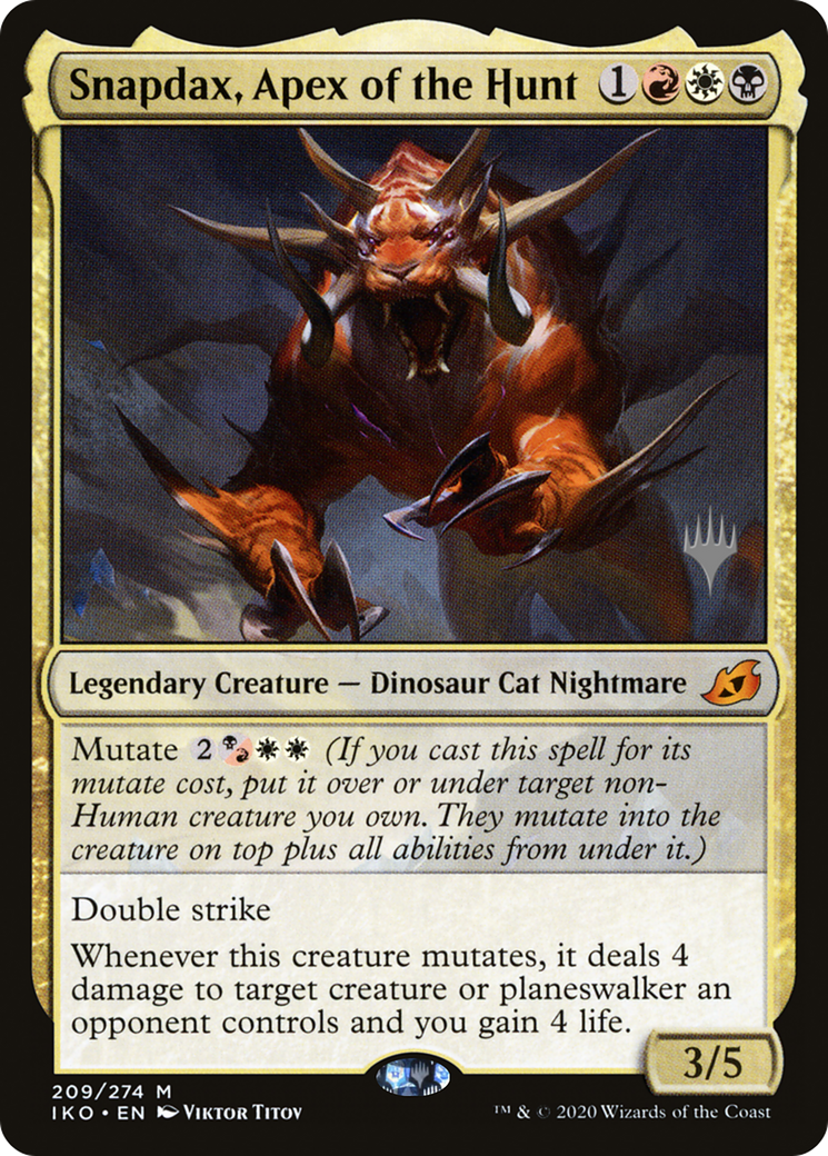Snapdax, Apex of the Hunt (PPIKO-209) [Promo Pack: Ikoria: Lair of Behemoths Promos] Foil
