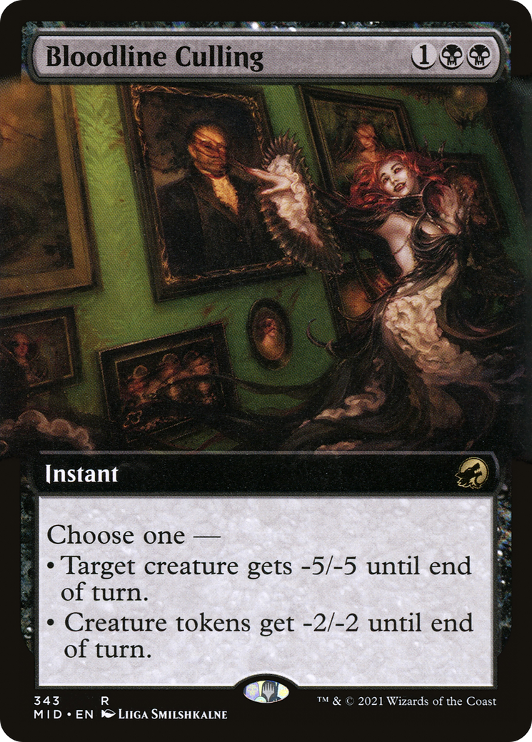 Bloodline Culling (Extended Art) (MID-343) [Innistrad: Midnight Hunt] Foil