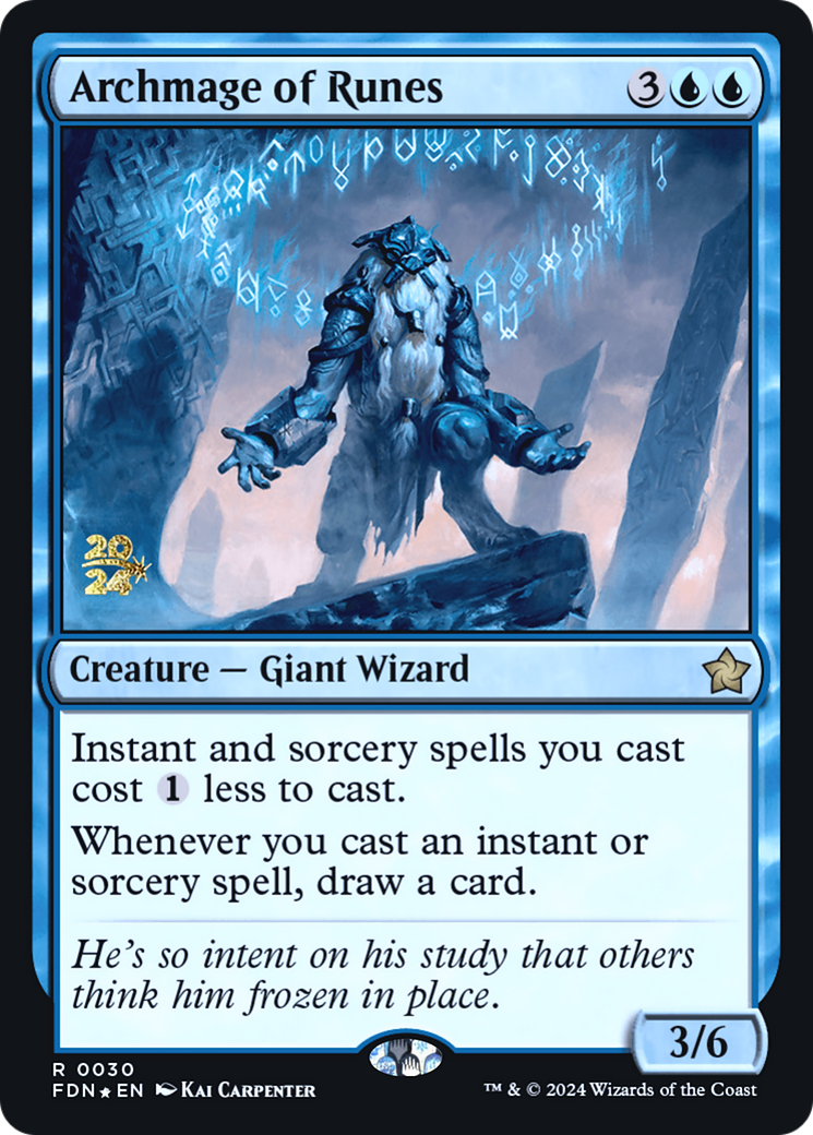 Archmage of Runes (PRE-030) [Foundations Promos] Foil