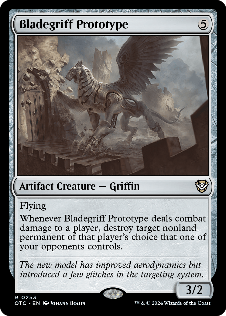 Bladegriff Prototype (OTC-253) [Outlaws of Thunder Junction Commander]