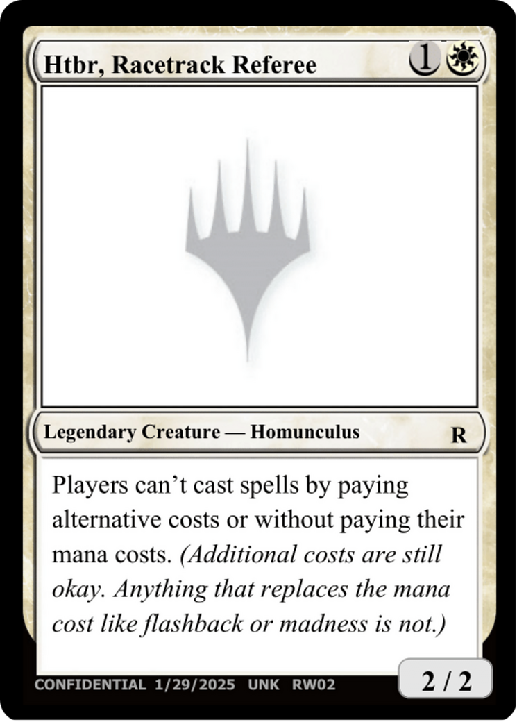Htbr, Racetrack Referee [Un-Known Event Playtest Cards]