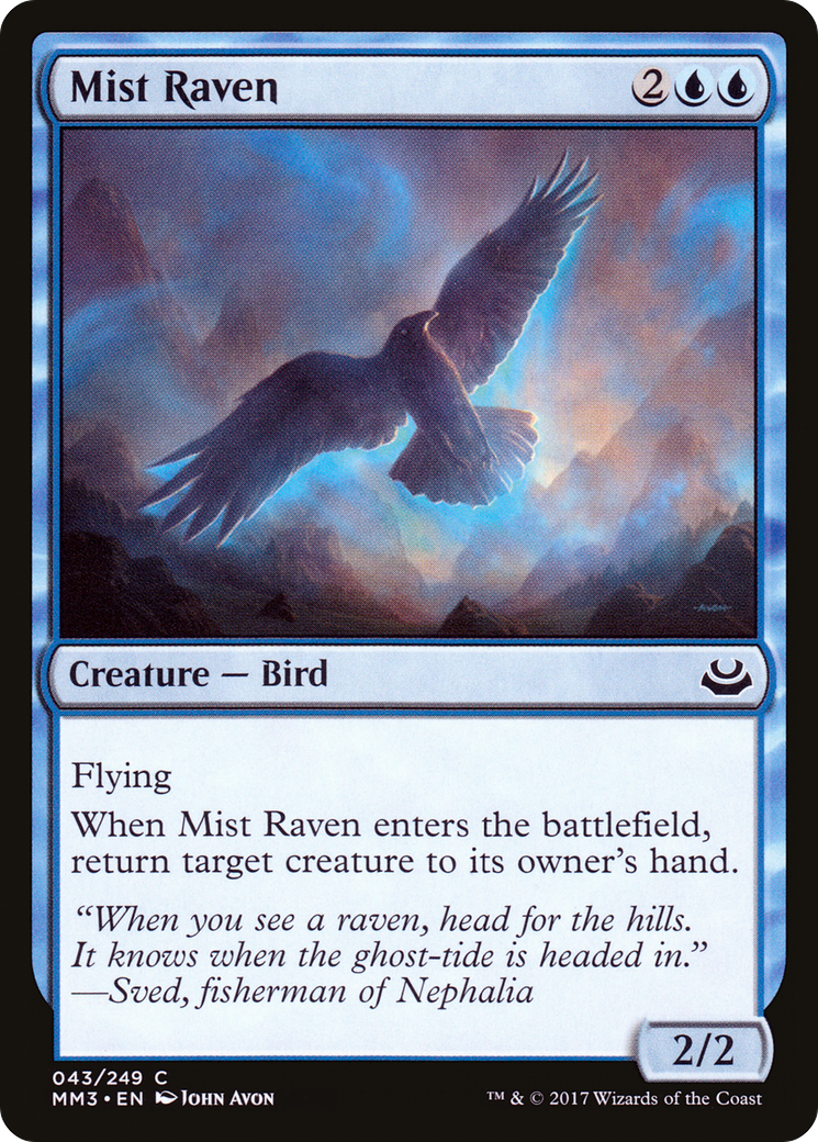 Mist Raven (MM3-043) [Modern Masters 2017]