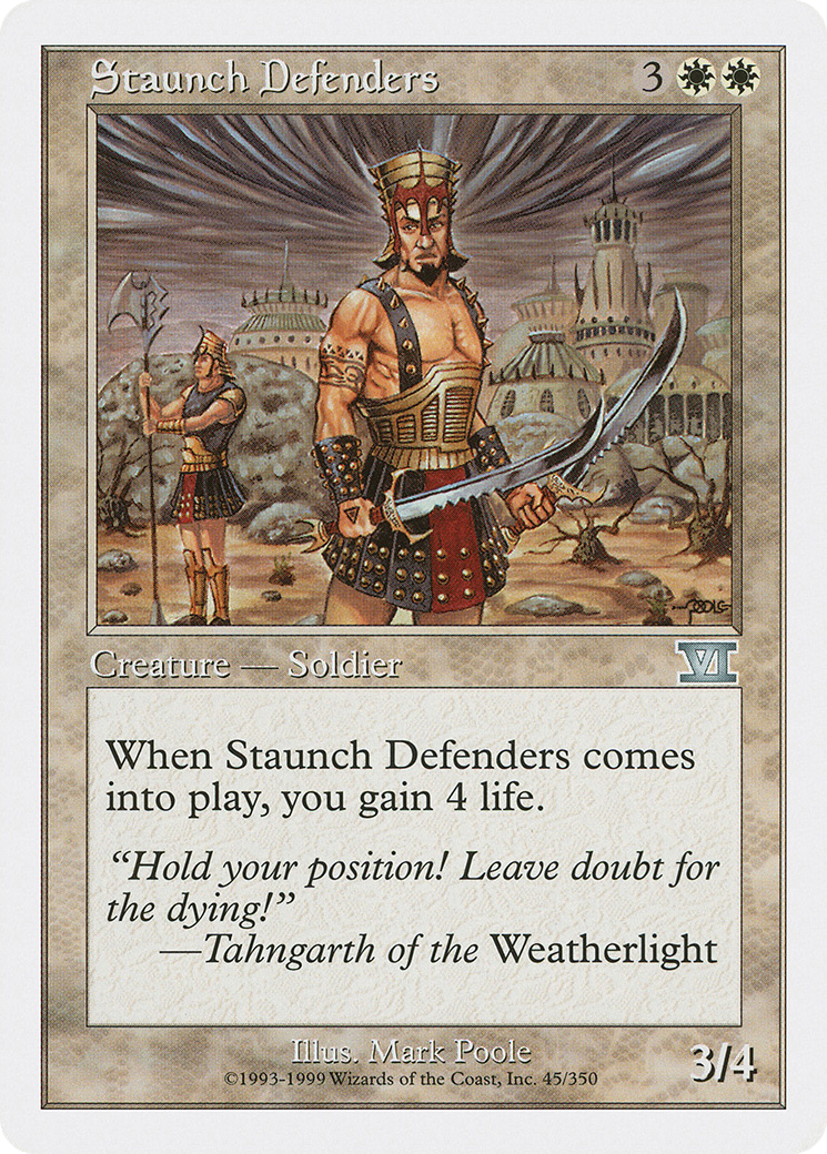 Staunch Defenders (6ED-045) [Classic Sixth Edition]