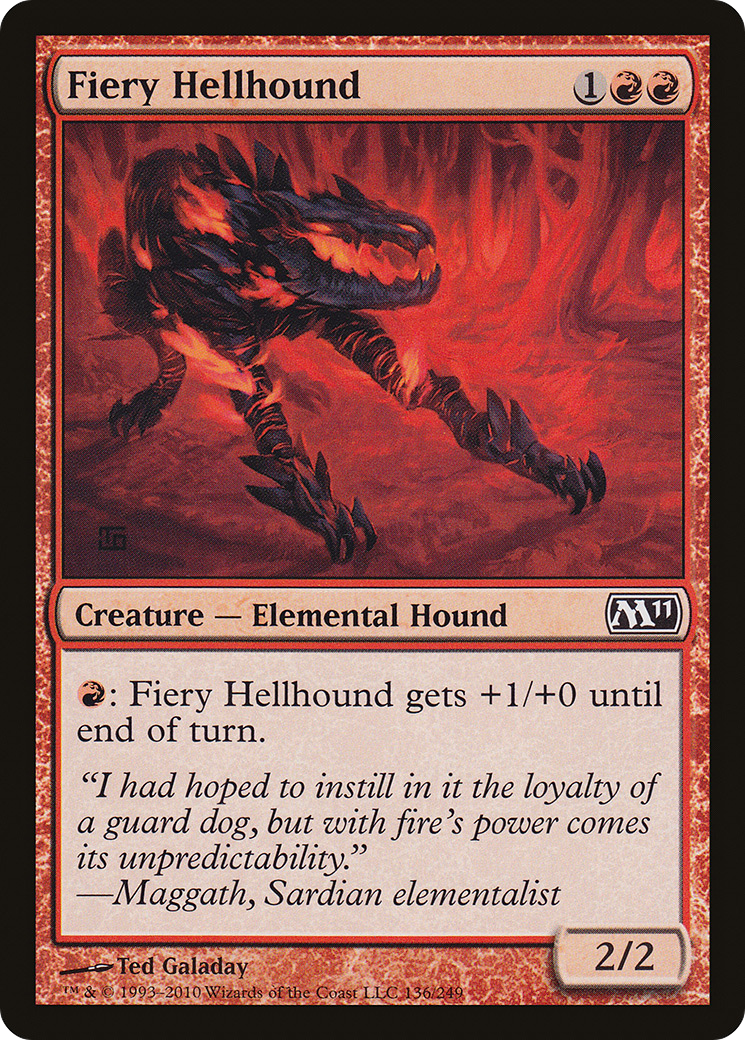 Fiery Hellhound (M11-136) [Magic 2011] Foil