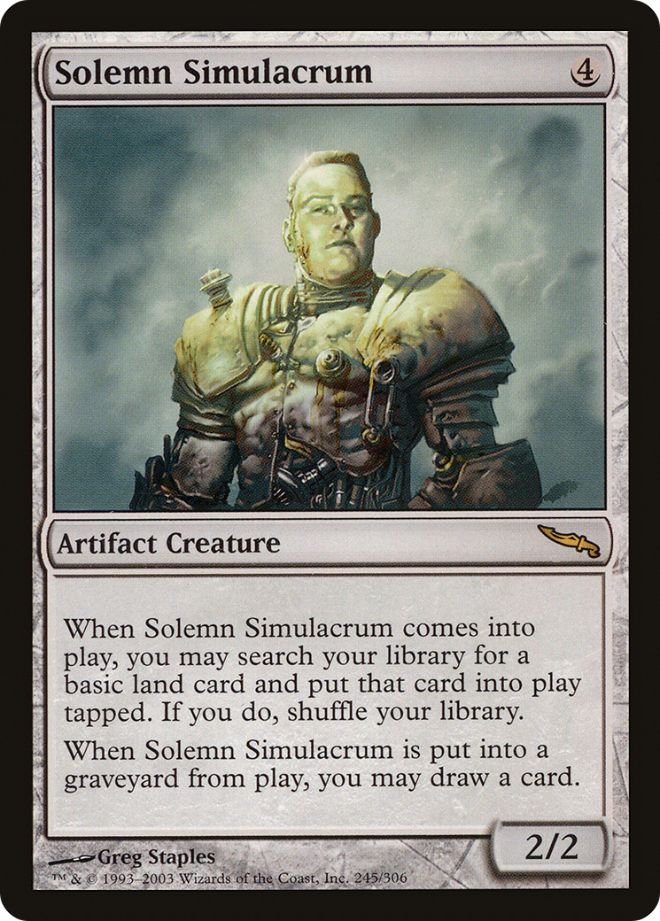 Solemn Simulacrum (MRD-245) [Mirrodin]