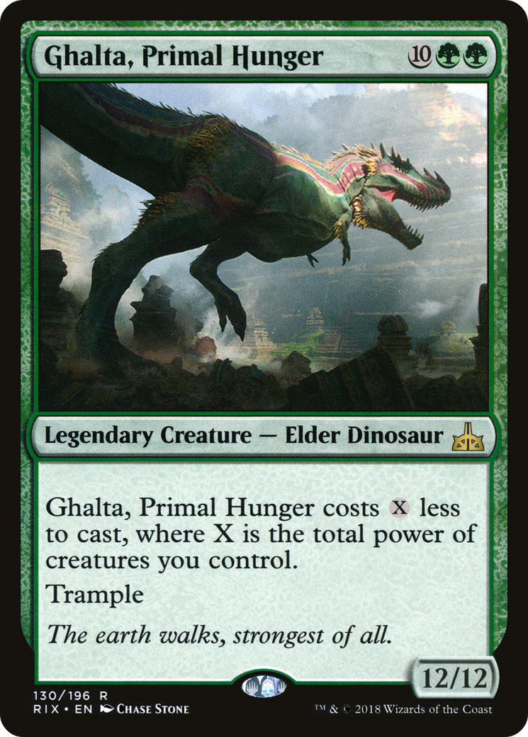 Ghalta, Primal Hunger (RIX-130) [Rivals of Ixalan] Foil