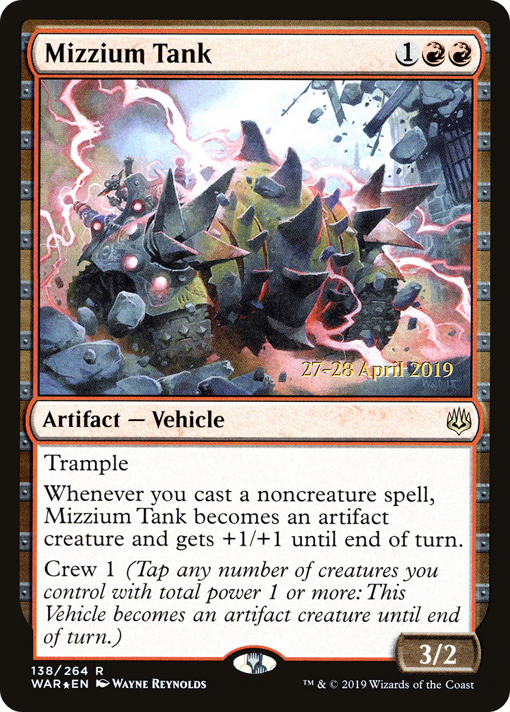 Mizzium Tank (PRE-138S) [War of the Spark Promos] Foil