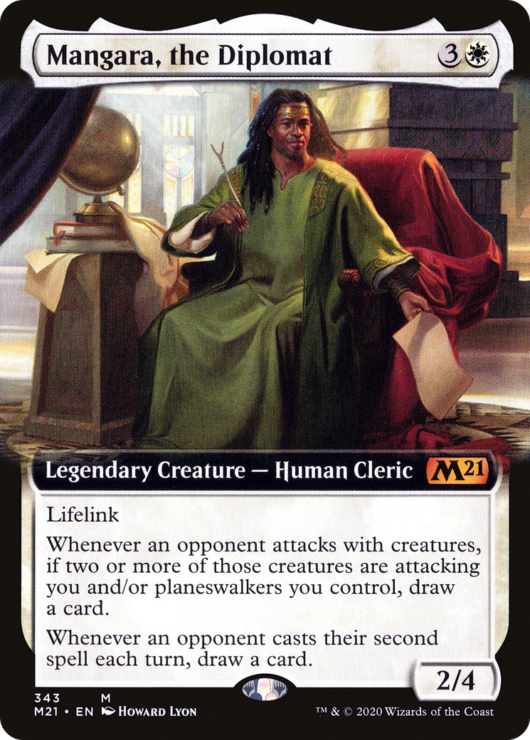Mangara, the Diplomat (Extended Art) (M21-343) [Core Set 2021] Foil