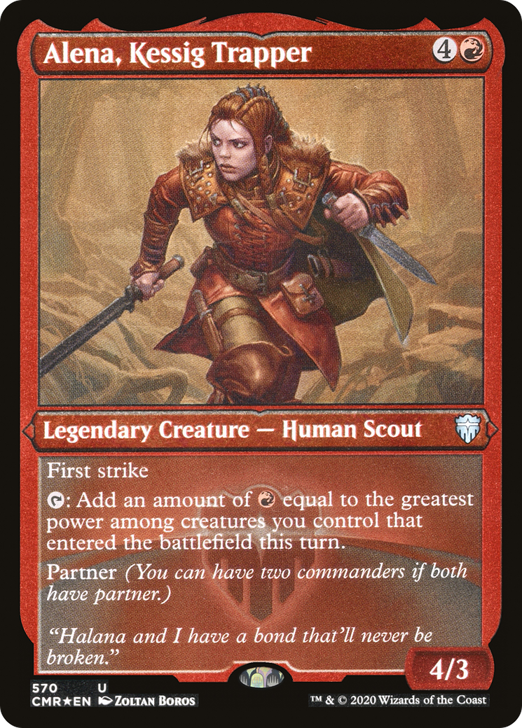 Alena, Kessig Trapper (Foil Etched) (CMR-570) [Commander Legends] Foil