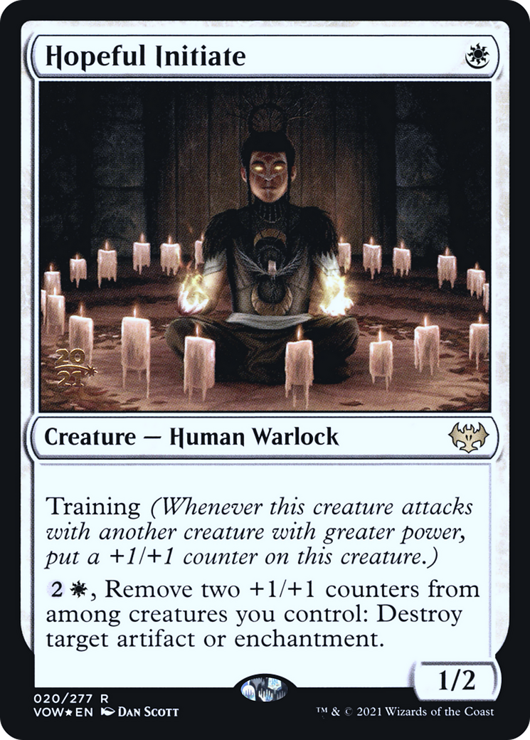 Hopeful Initiate (PRE-020) [Innistrad: Crimson Vow Promos] Foil