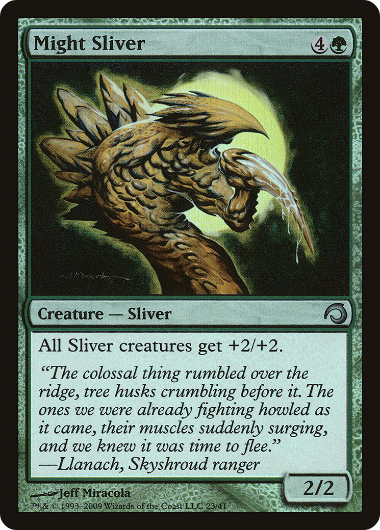 Might Sliver (PDS-023) [Premium Deck Series: Slivers] Foil