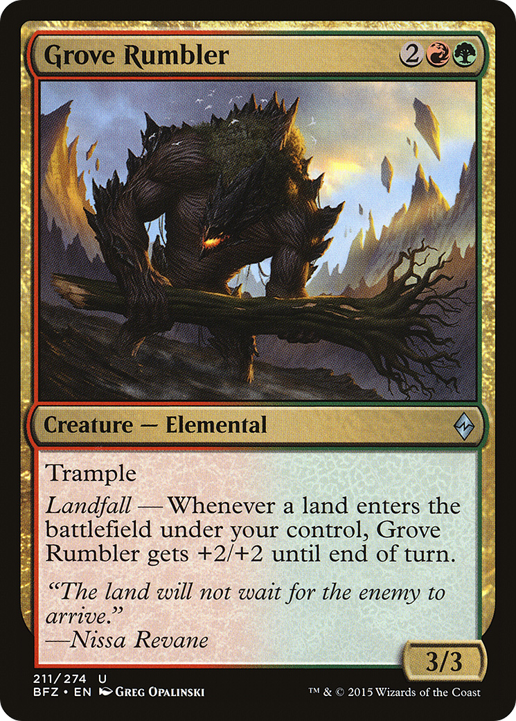 Grove Rumbler (BFZ-211) [Battle for Zendikar] Foil