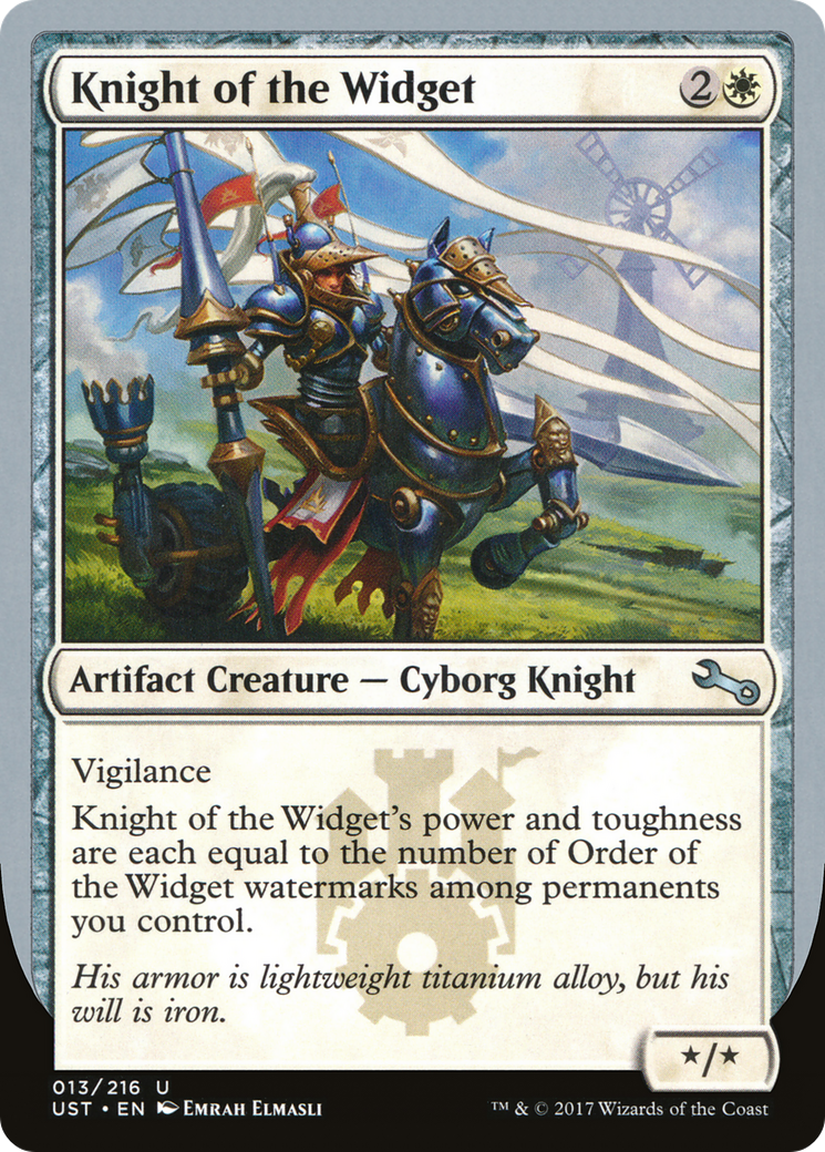 Knight of the Widget (UST-013) [Unstable] Foil