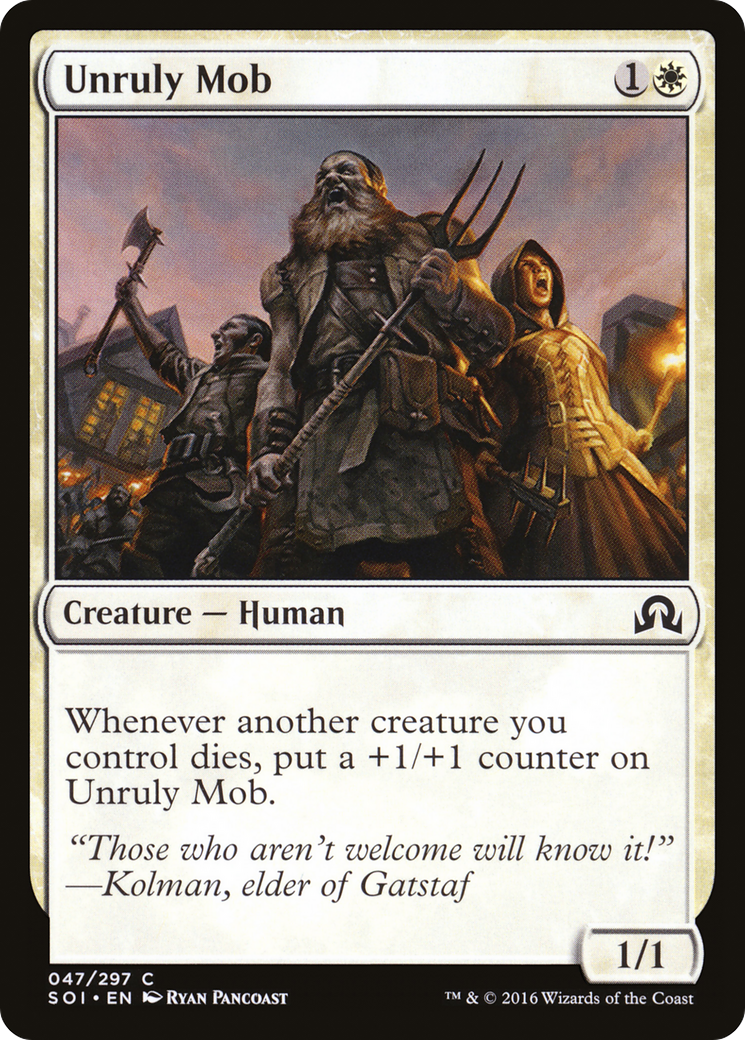 Unruly Mob (SOI-047) [Shadows over Innistrad] Foil