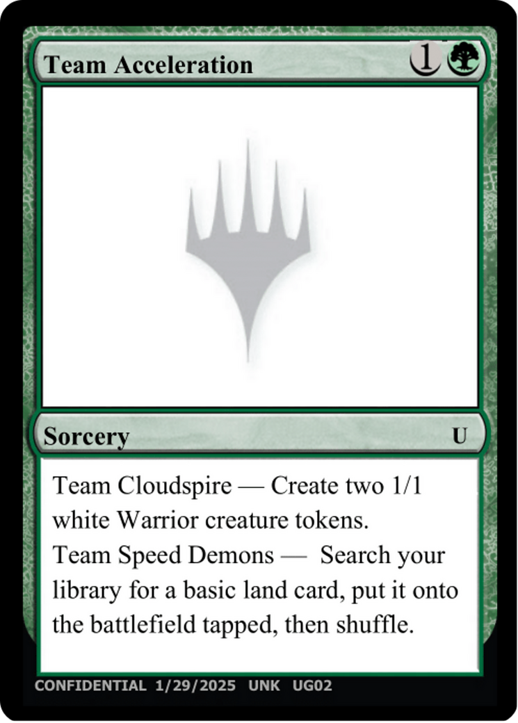 Team Acceleration (UNK-UG02) [Un-Known Event Playtest Cards]