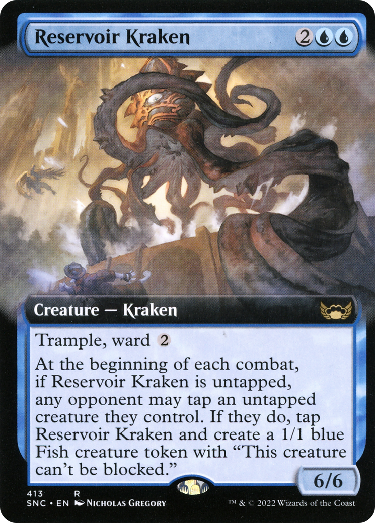 Reservoir Kraken (Extended Art) (SNC-413) [Streets of New Capenna] Foil