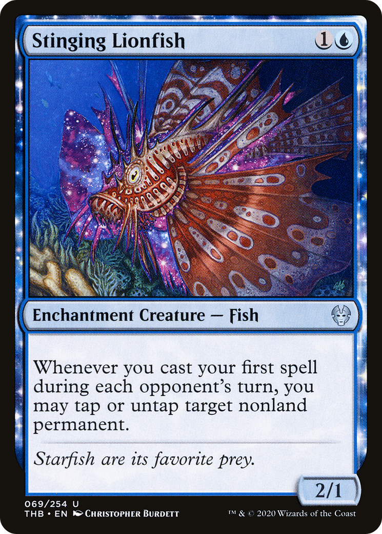Stinging Lionfish (THB-069) [Theros Beyond Death] Foil