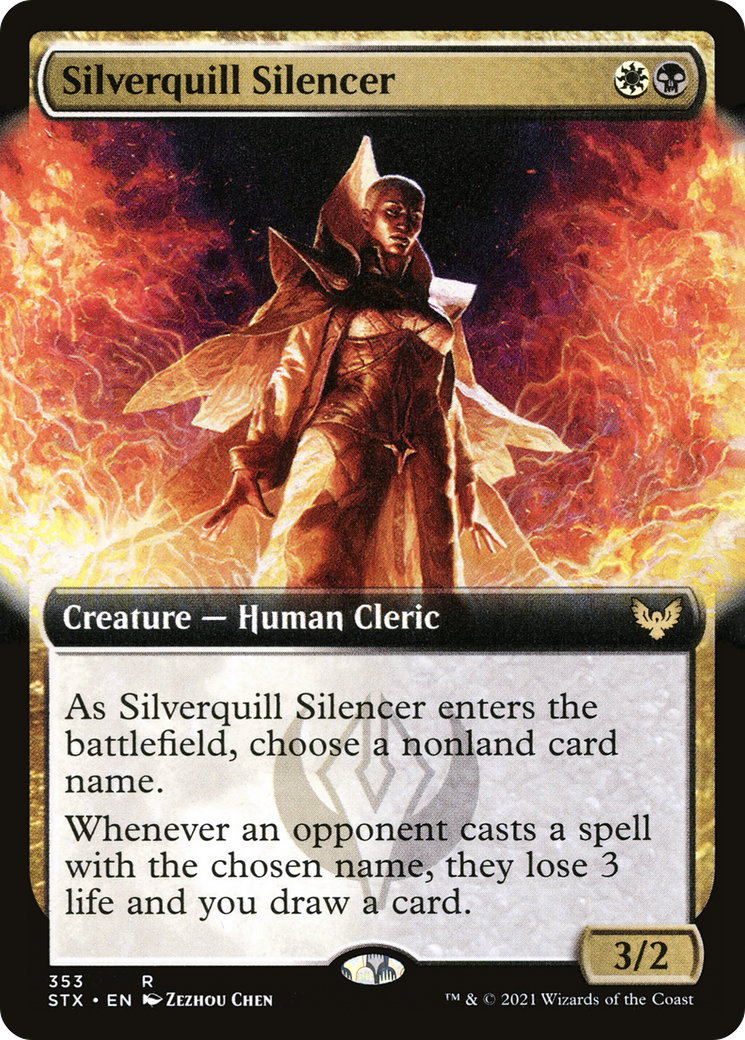 Silverquill Silencer (Extended Art) (STX-353) [Strixhaven: School of Mages]