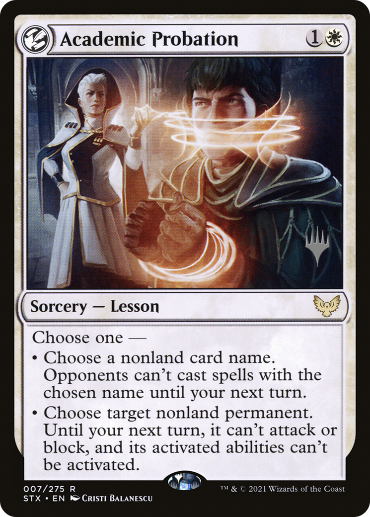 Academic Probation (PPSTX-07P) [Promo Pack: Strixhaven: School of Mages Promos]