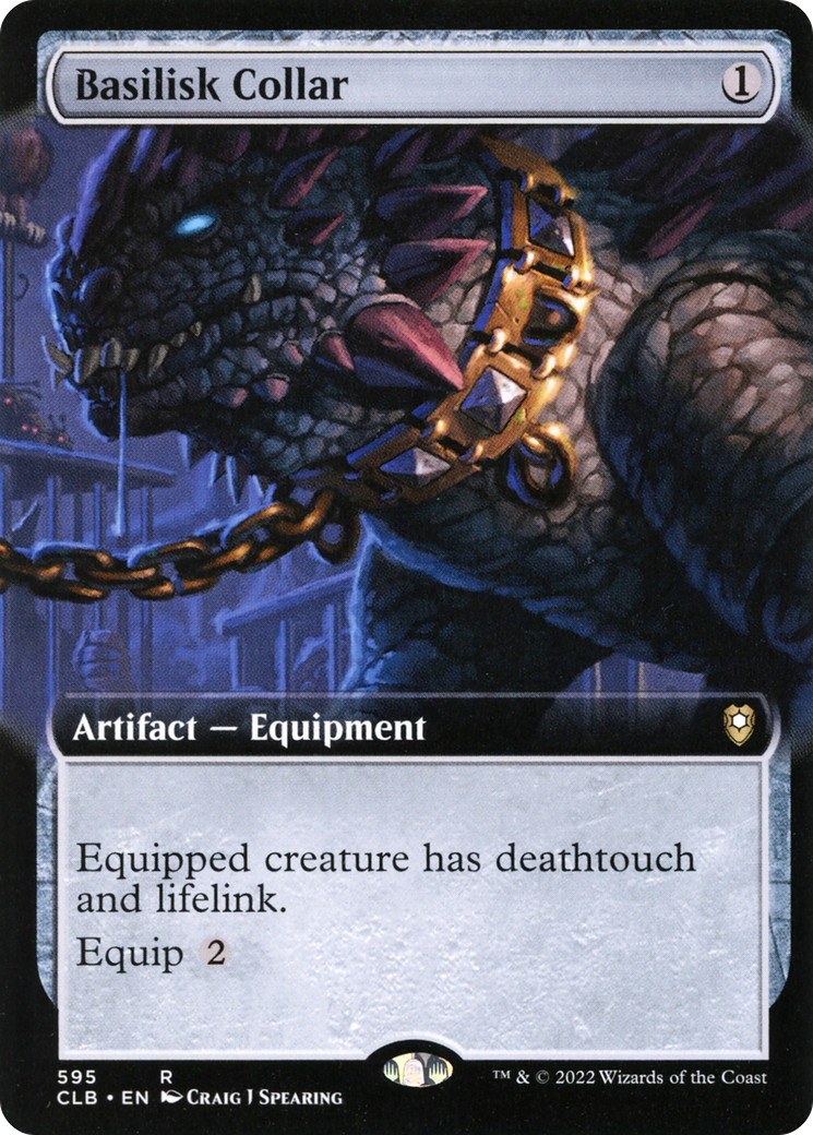 Basilisk Collar (Extended Art) (CLB-595) [Commander Legends: Battle for Baldur's Gate] Foil
