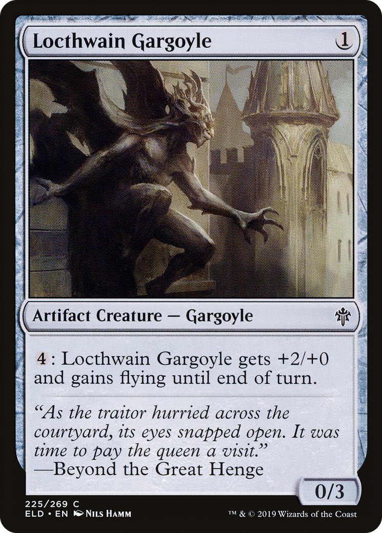 Locthwain Gargoyle (ELD-225) [Throne of Eldraine] Foil