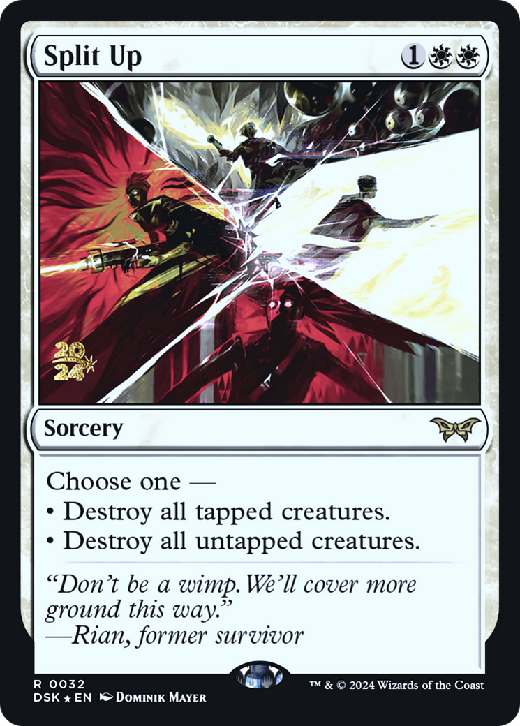 Split Up (PRE-032) [Duskmourn: House of Horror Promos] Foil