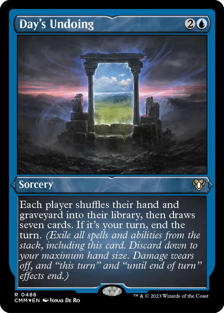 Day's Undoing (Foil Etched) (CMM-486) [Commander Masters] Foil