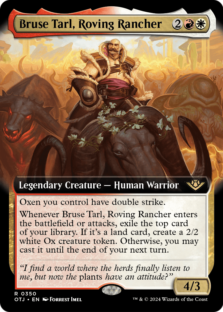 Bruse Tarl, Roving Rancher (Extended Art) (OTJ-350) [Outlaws of Thunder Junction] Foil