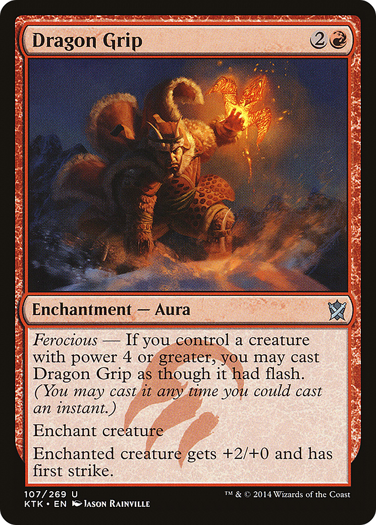 Dragon Grip (KTK-107) [Khans of Tarkir] Foil