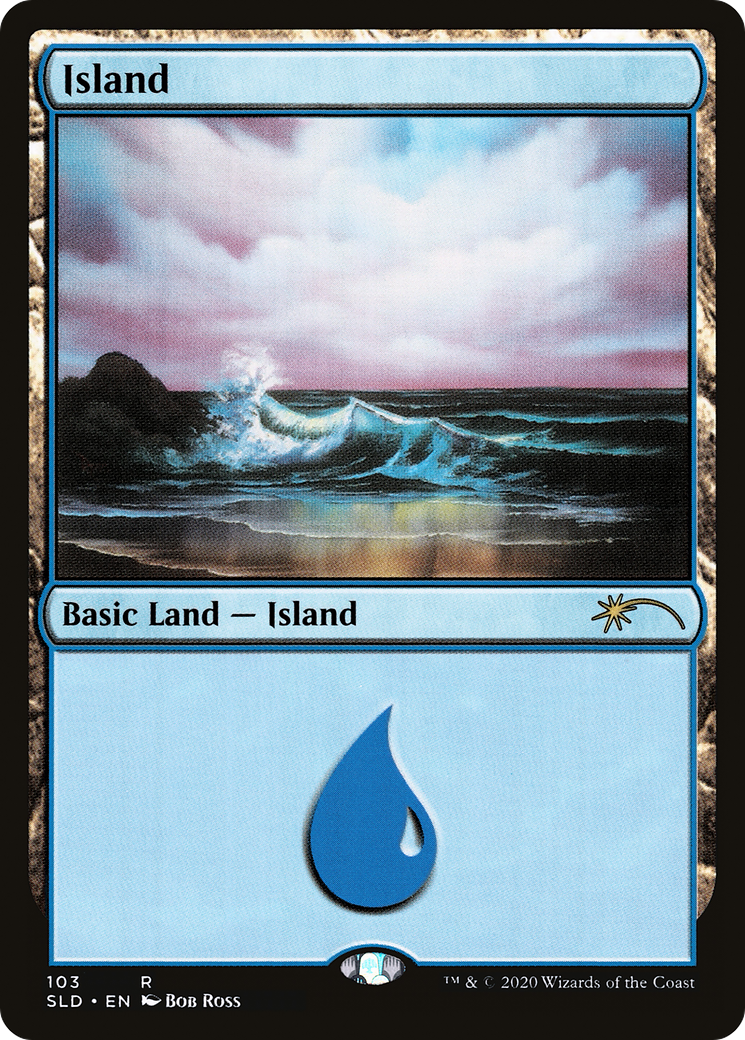 Island (SLD-103) (Bob Ross) [Secret Lair Drop]