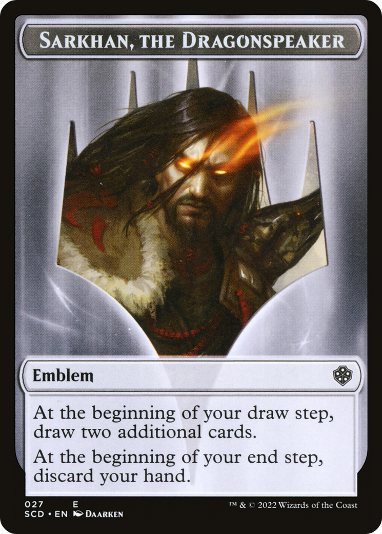 Sarkhan, the Dragonspeaker Emblem (TSCD-027) [Starter Commander Deck Tokens]