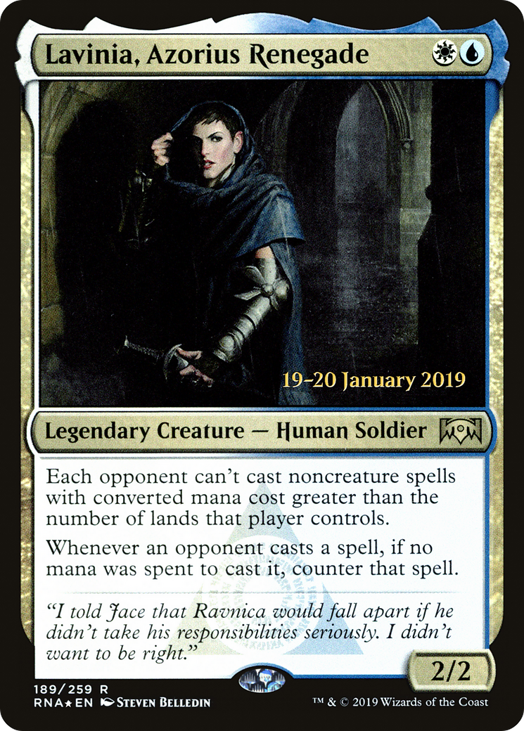 Lavinia, Azorius Renegade (PRE-189S) [Ravnica Allegiance Promos] Foil