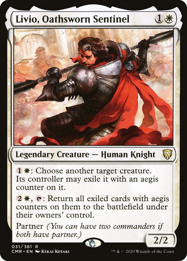 Livio, Oathsworn Sentinel (CMR-031) [Commander Legends]