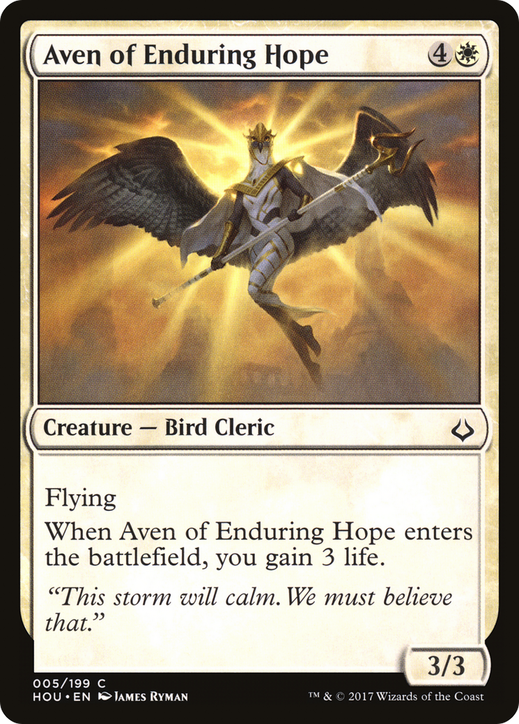 Aven of Enduring Hope (HOU-005) [Hour of Devastation] Foil