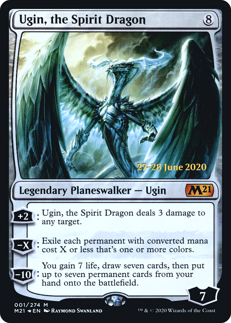 Ugin, the Spirit Dragon (PRE-01S) [Core Set 2021 Promos] Foil