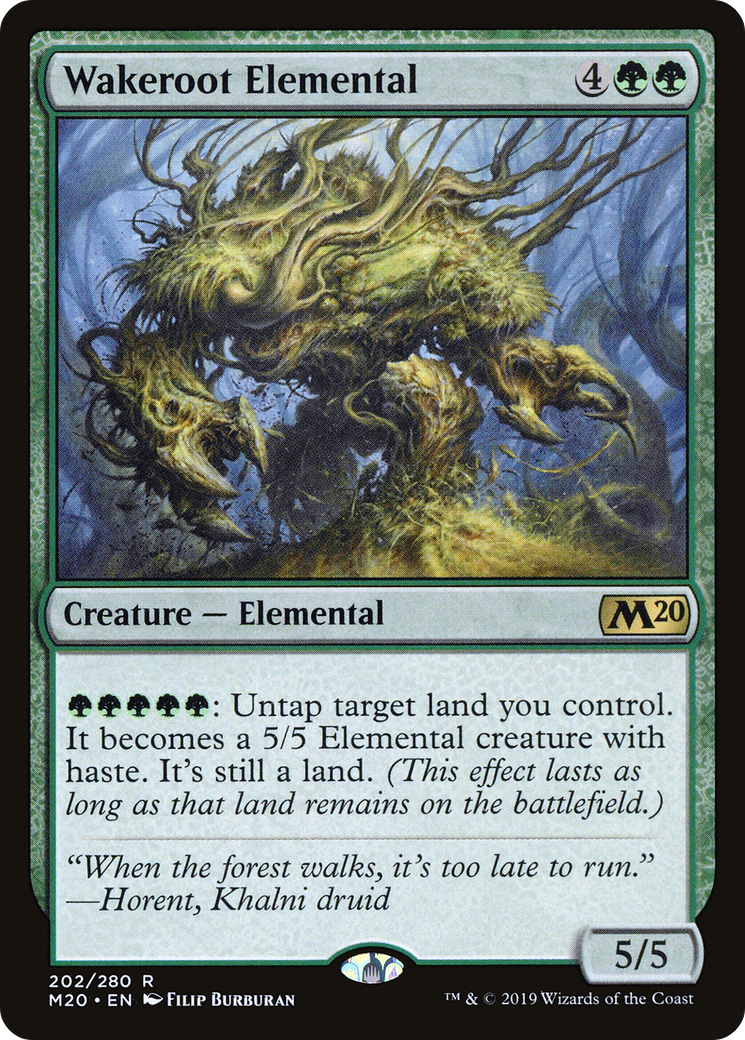Wakeroot Elemental (M20-202) [Core Set 2020] Foil
