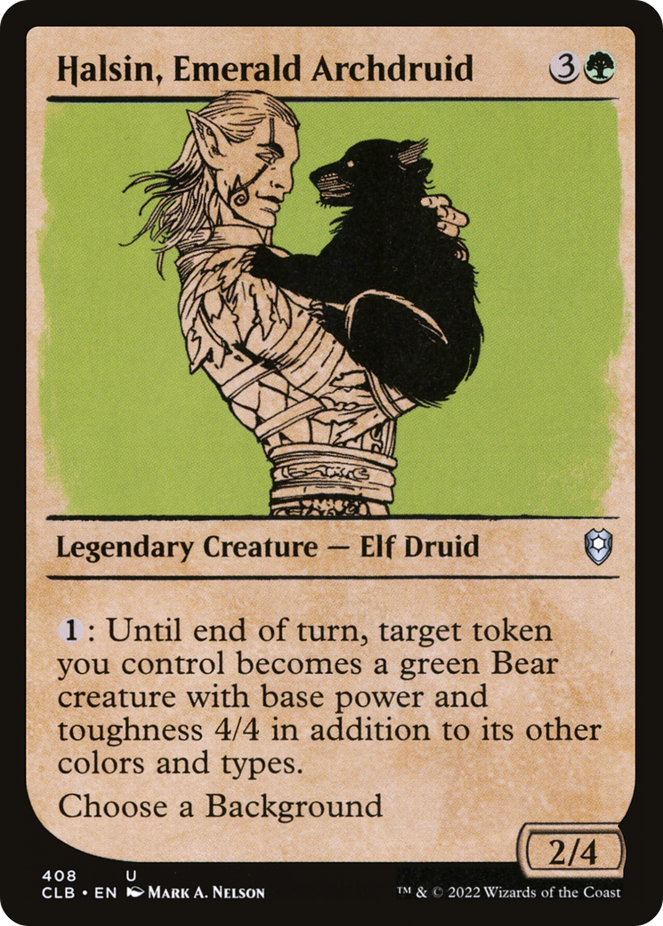 Halsin, Emerald Archdruid (Showcase) (CLB-408) [Commander Legends: Battle for Baldur's Gate] Foil