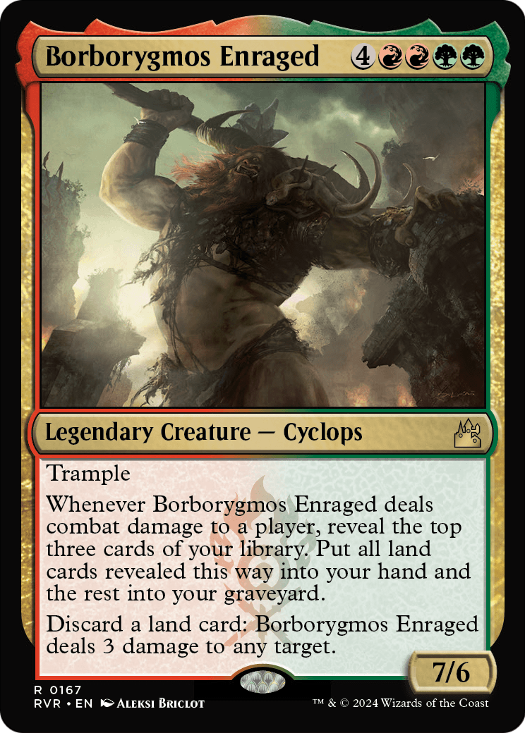 Borborygmos Enraged (RVR-167) [Ravnica Remastered] Foil