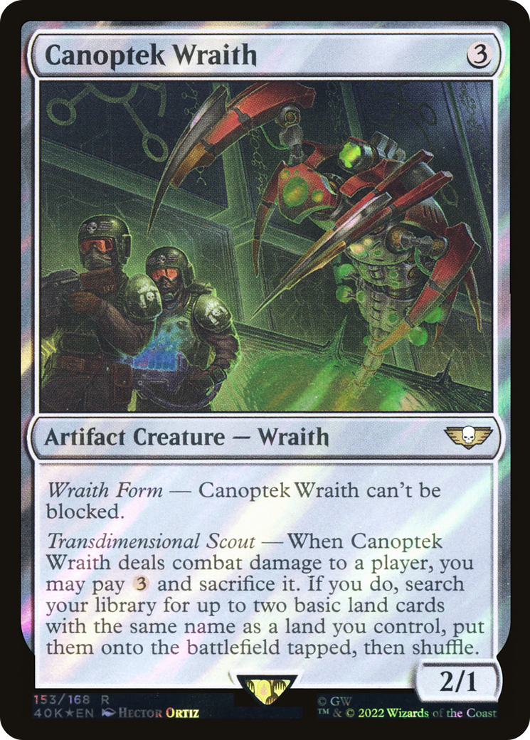 Canoptek Wraith (Surge Foil) (40K-153) [Warhammer 40,000 Commander] Foil