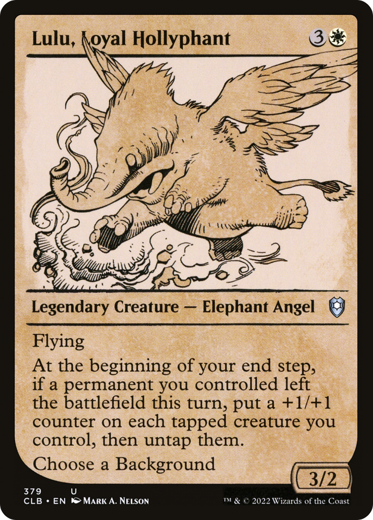 Lulu, Loyal Hollyphant (Showcase) (CLB-379) [Commander Legends: Battle for Baldur's Gate] Foil