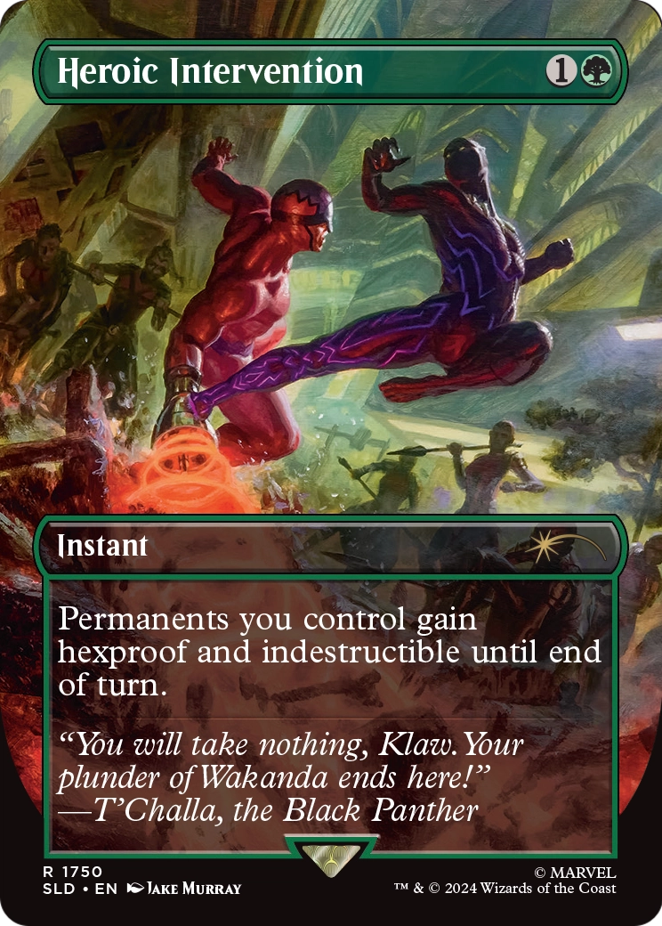 Heroic Intervention (SLD-1750) (Borderless) [Secret Lair Drop] Foil