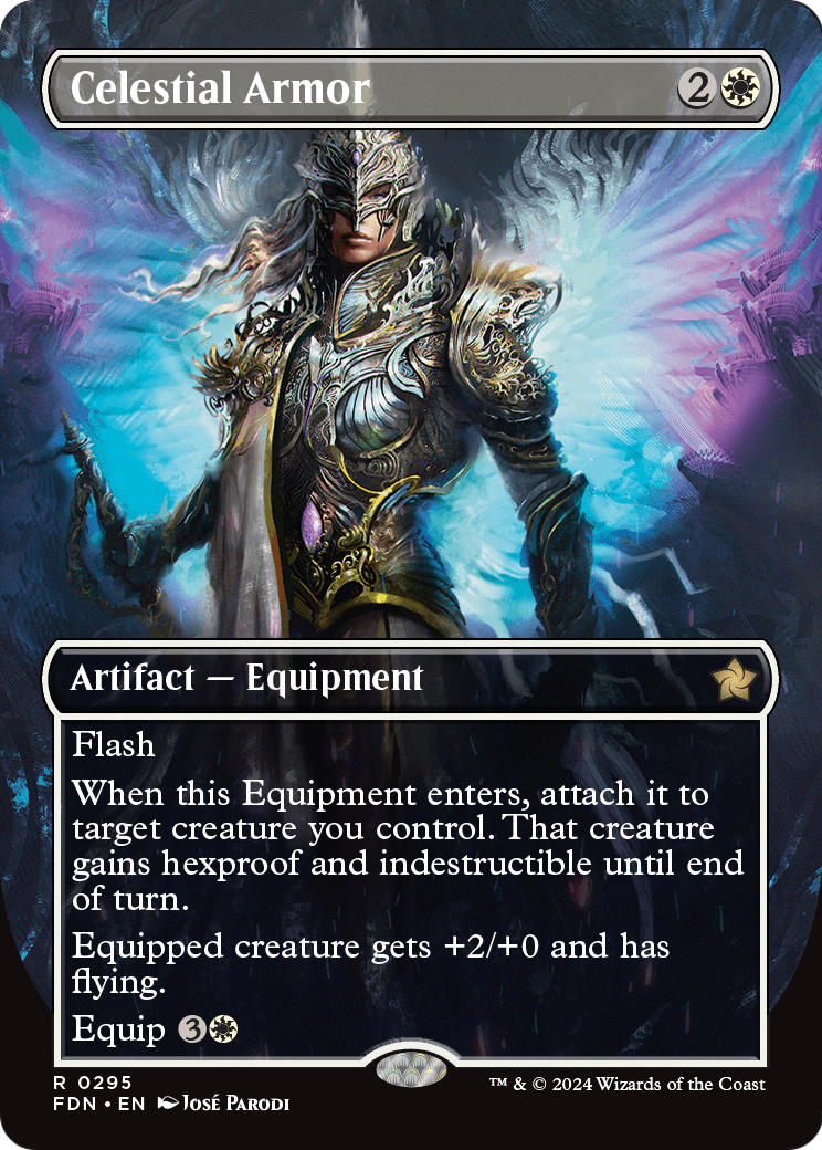 Celestial Armor (Borderless) (FDN-295) [Foundations]