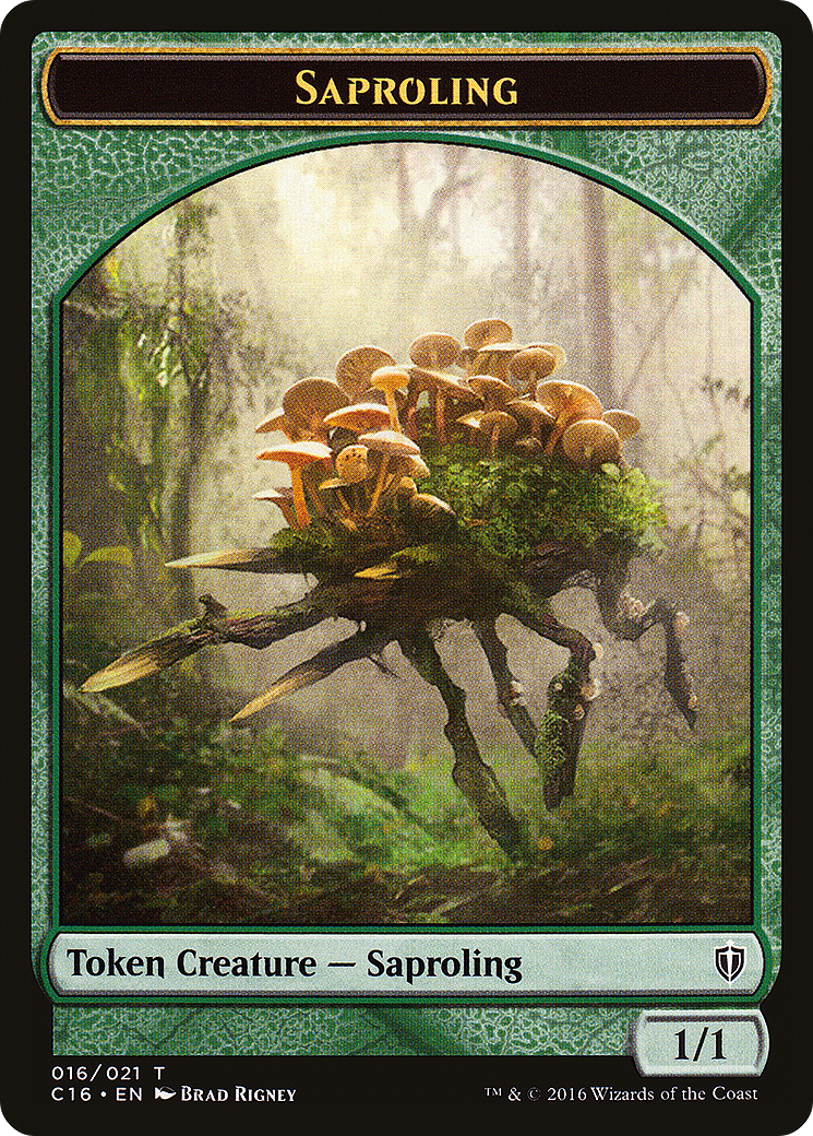 Saproling (016) // Spirit (006) Double-Sided Token (C16-16 // 6) [Commander 2016 Tokens]